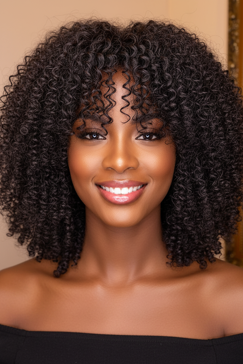 Floélys Kenza – Femme souriante kinky curly